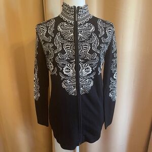 New! Icelandic Extra Long Mock Neck Full Zip Size Small
